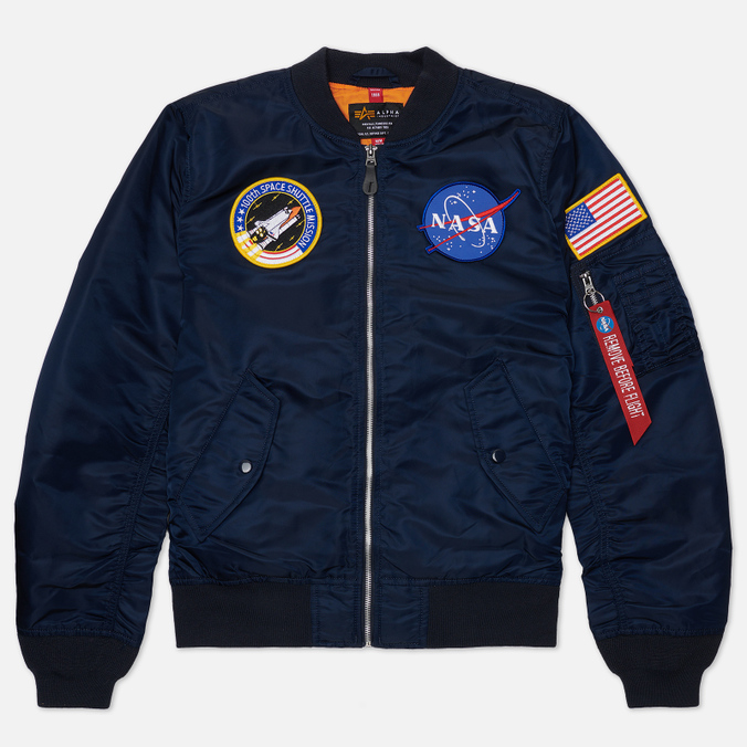 

Бомбер мужской Alpha Industries MJL47020C1-410 синий L, MJL47020C1-410