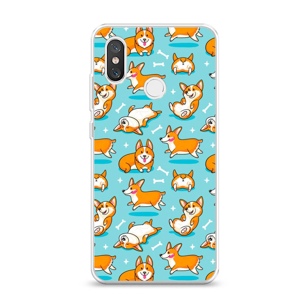 

Чехол Awog на Xiaomi Mi 8 "Веселые корги", Разноцветный, 33550-2