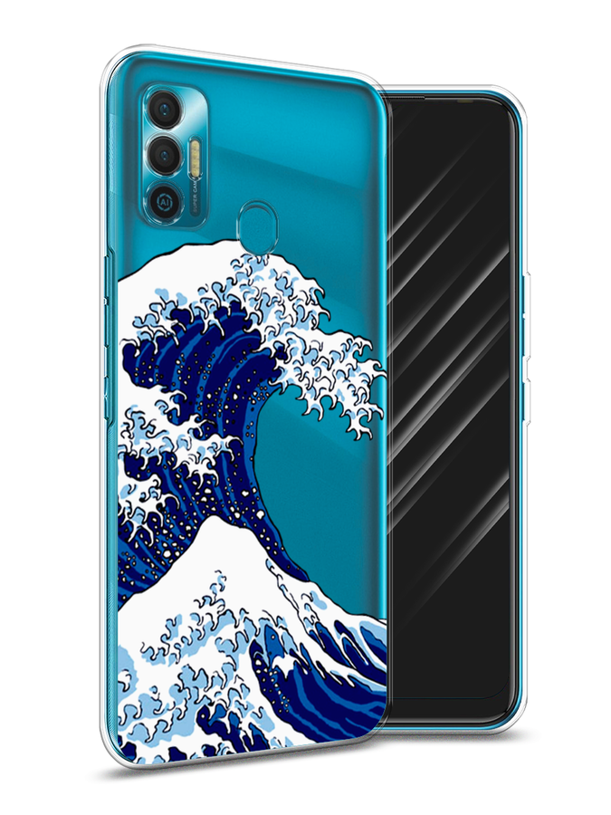 

Чехол Awog на Tecno Spark 7 "Волна в Канагаве", Разноцветный, 301050-4