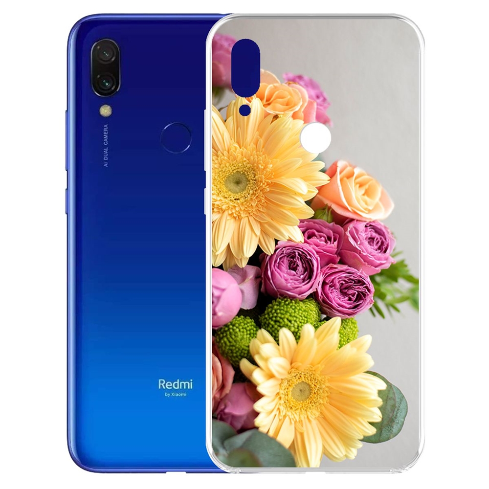 фото Чехол-накладка krutoff clear case букет для xiaomi redmi 7