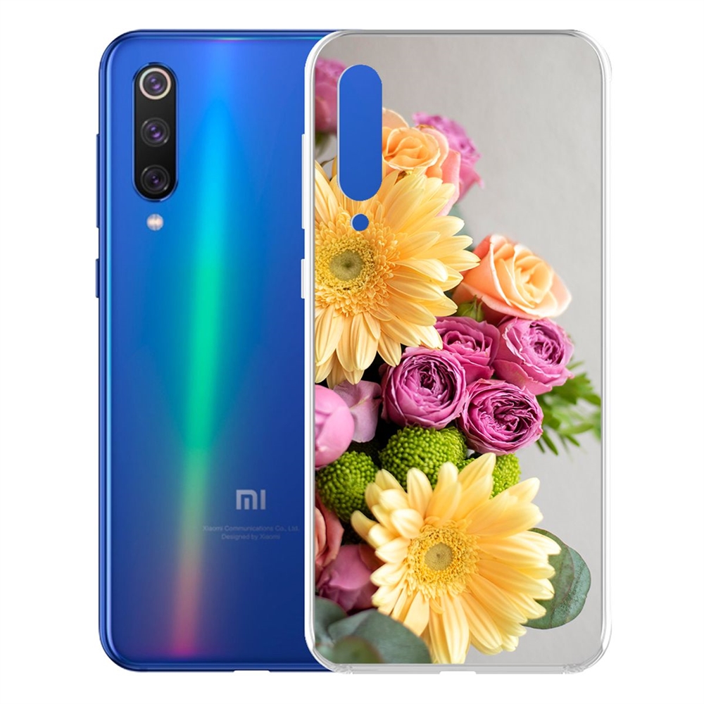 фото Чехол-накладка krutoff clear case букет для xiaomi mi 9 se