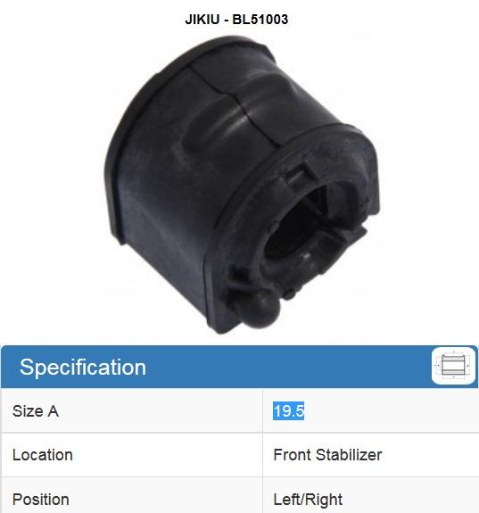 

JIKIU втулка стабилизатора BL51003