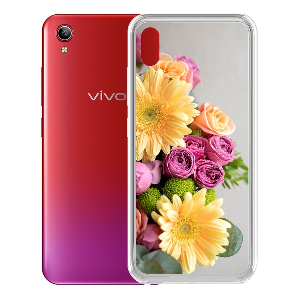 фото Чехол-накладка krutoff clear case букет для vivo y91c