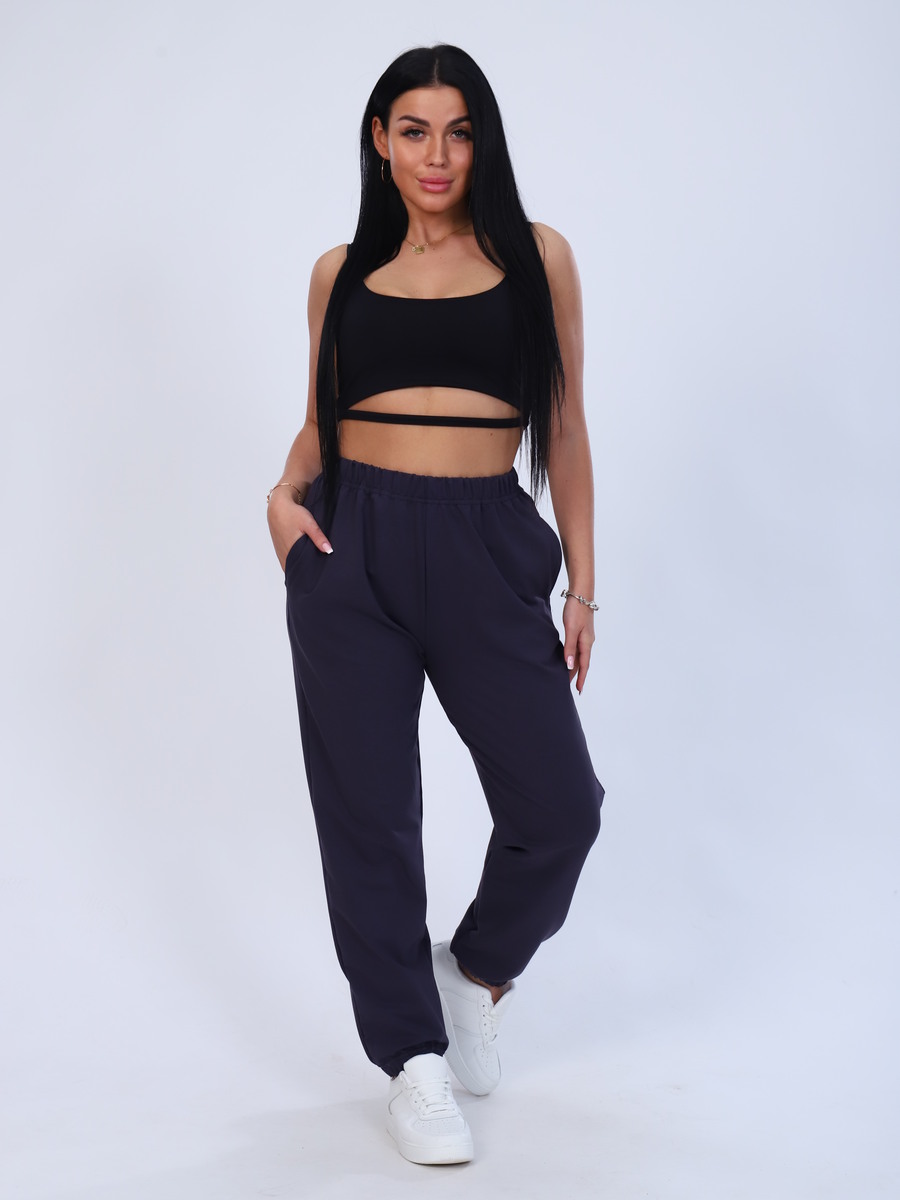 

Спортивные брюки женские New Life jersey 702/1-од/фуме серые 56 RU, 702/1-од/фуме