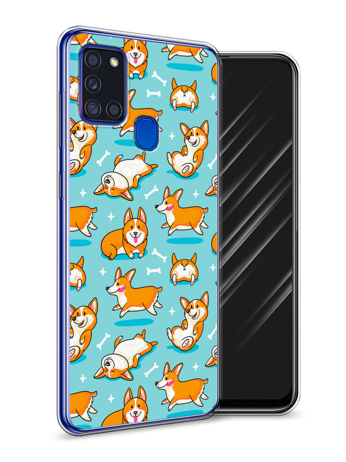 

Чехол Awog на Samsung Galaxy A21s / Самсунг A21s "Веселые корги", Разноцветный, 2100250-2