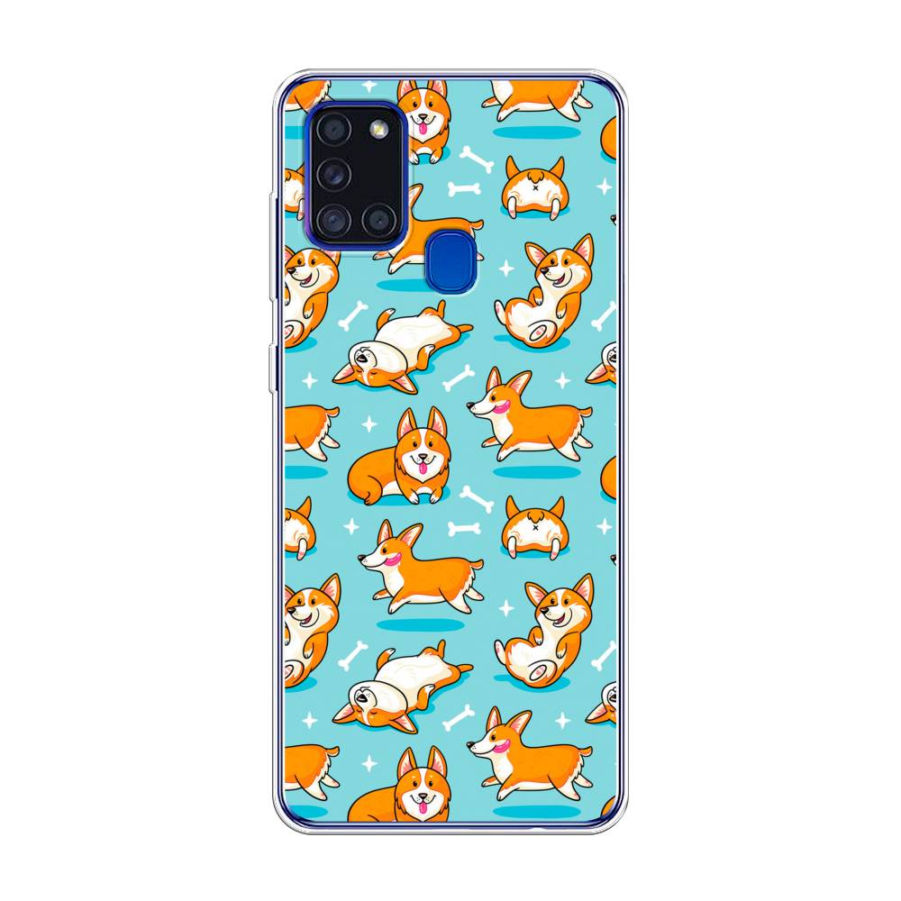 фото Чехол awog "веселые корги" для samsung galaxy a21s