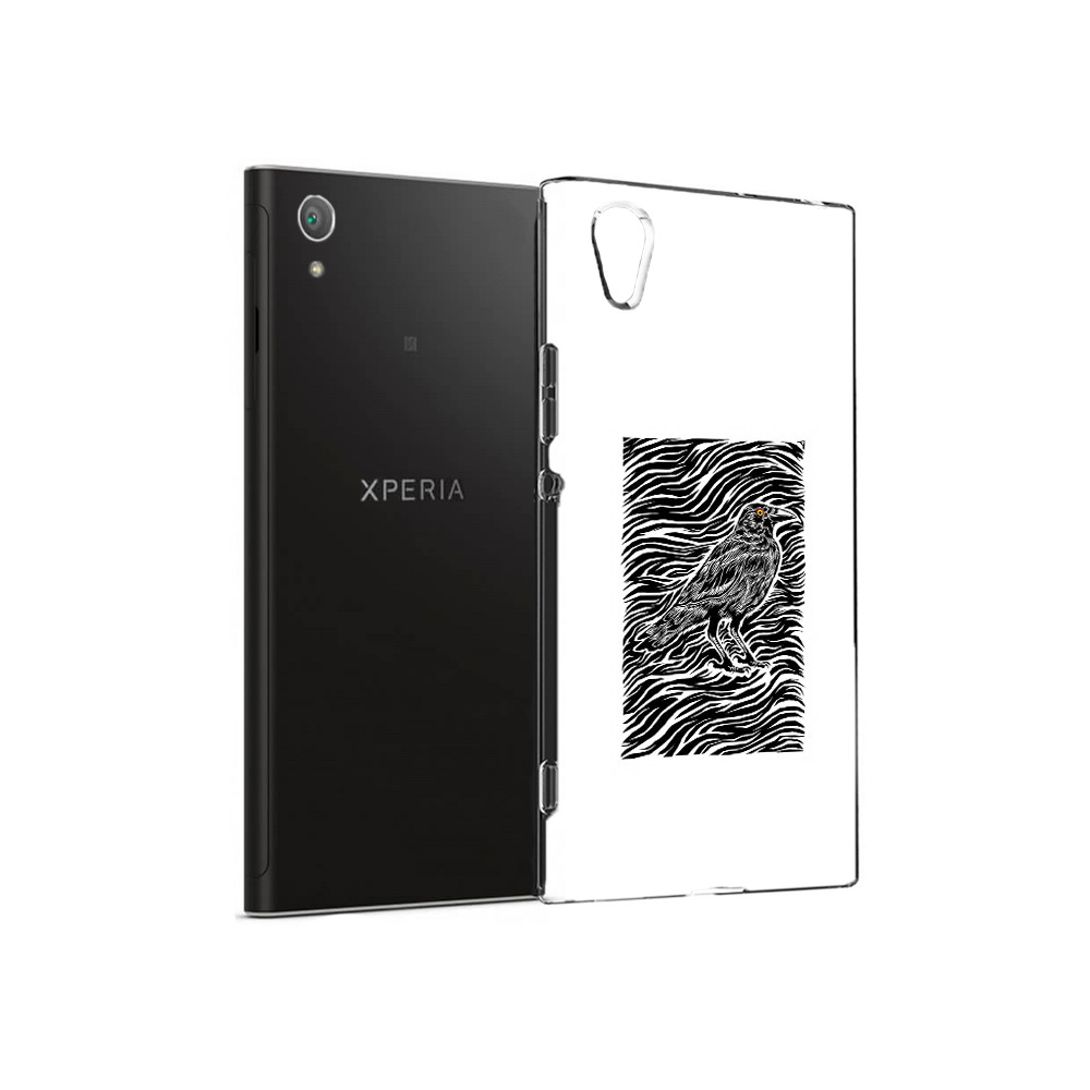 

Чехол MyPads Tocco для Sony Xperia XA1 Plus ворон в абстракции (PT77220.224.272), Прозрачный, Tocco