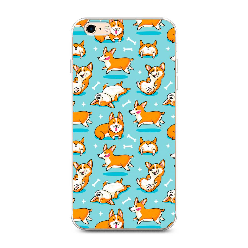 

Чехол Awog на Apple iPhone 6 Plus/6S Plus / Айфон 6 Plus/6S Plus "Веселые корги", Разноцветный, 10550-2