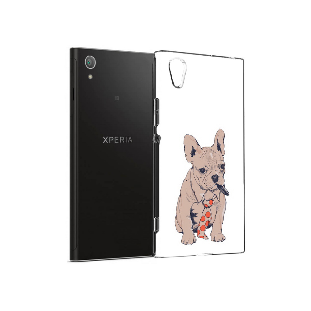 

Чехол MyPads Tocco для Sony Xperia XA1 Plus бульдог с сигарой (PT77220.224.250), Прозрачный, Tocco