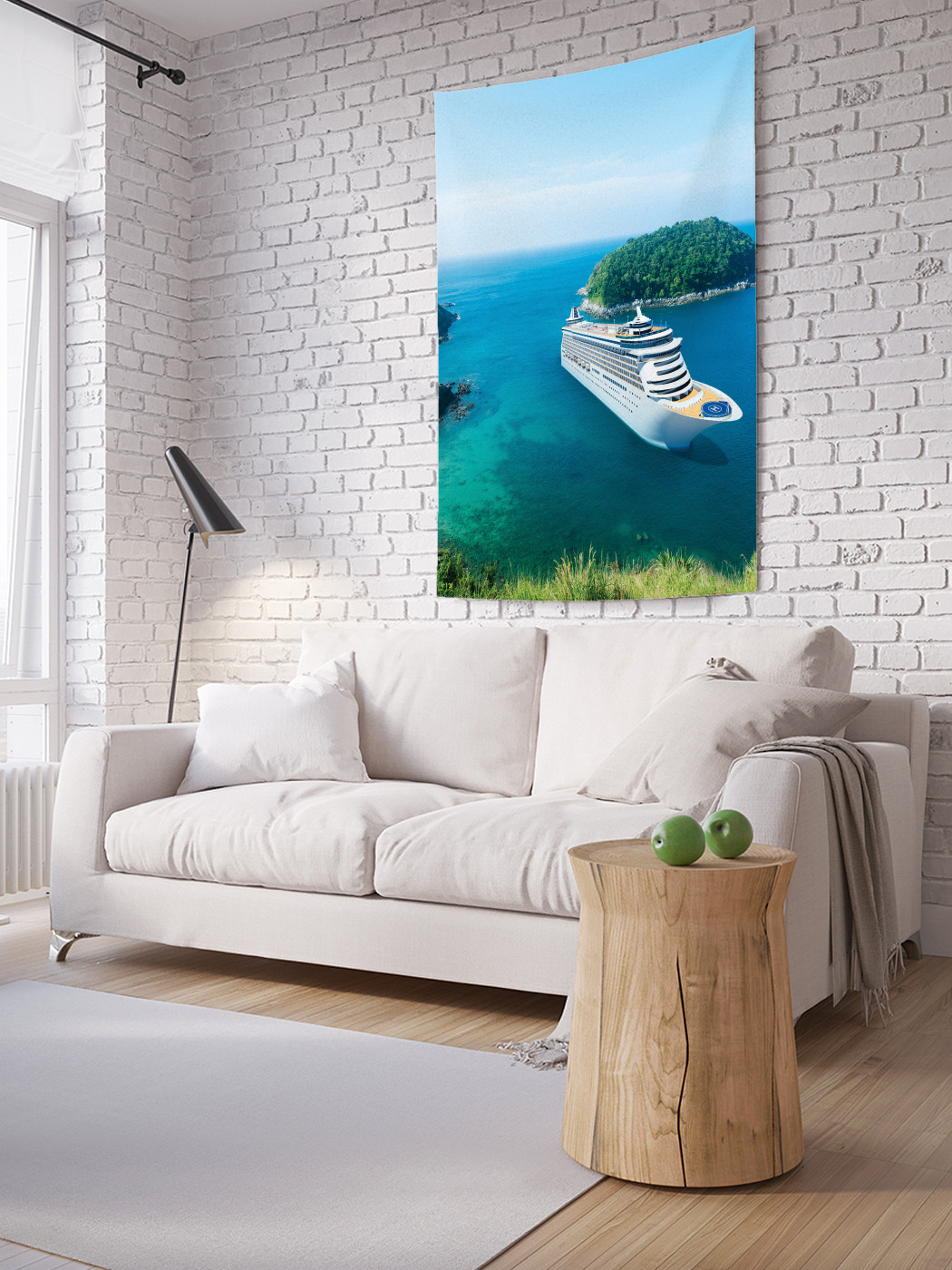 

Вертикальное фотопанно на стену JoyArty Лайнер у островов 100x150 см, Лайнер у островов