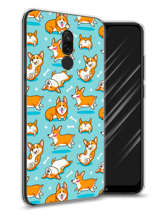 

Чехол Awog на Xiaomi Redmi 8 "Веселые корги", Разноцветный, 37150-2