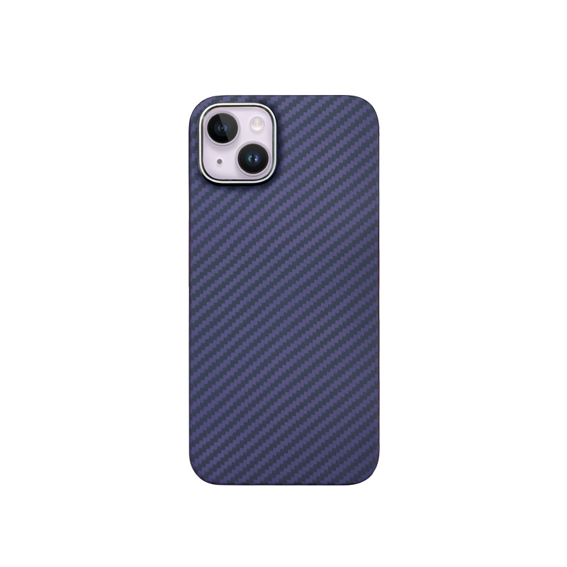 фото Чехол kzdoo keivlar для iphone 14, арамид (кевлар) ударопрочный, ультратонкий - фиолетовый
