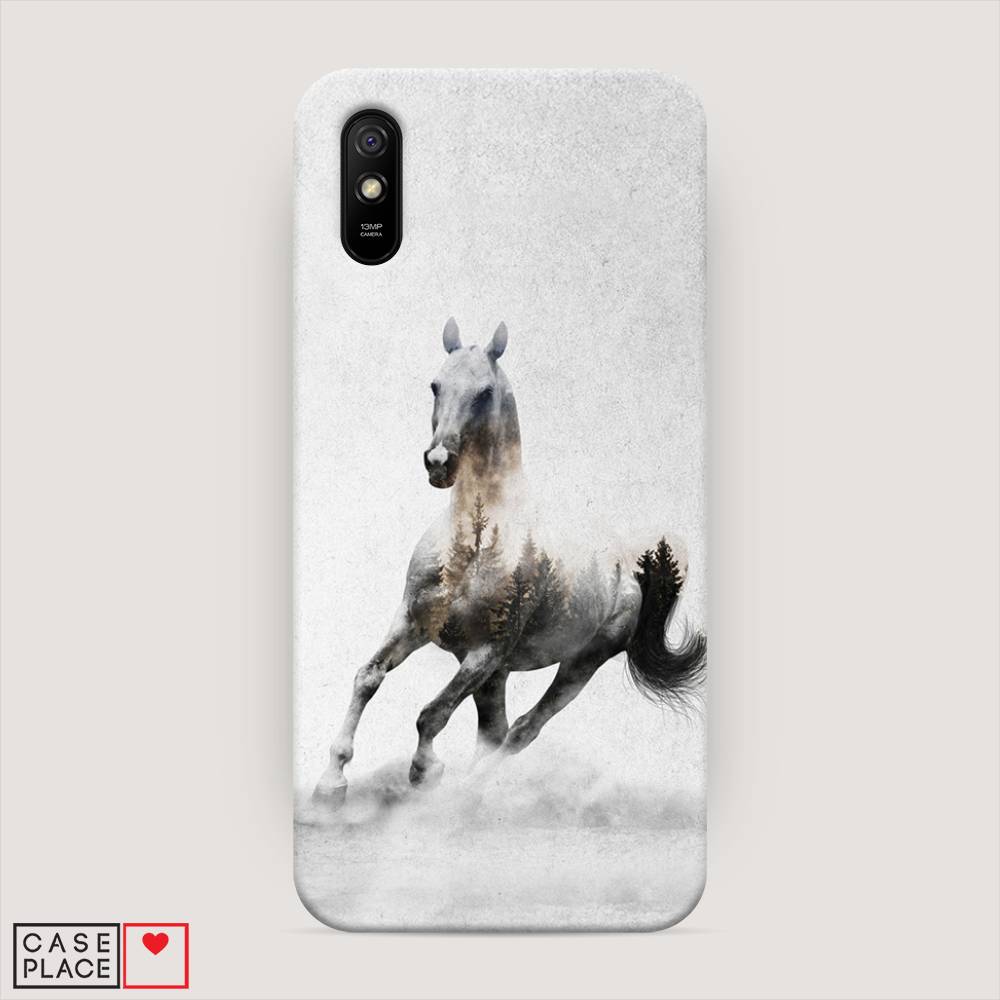 

Пластиковый чехол "Лошадь лес" на Xiaomi Redmi 9A, 38920-1
