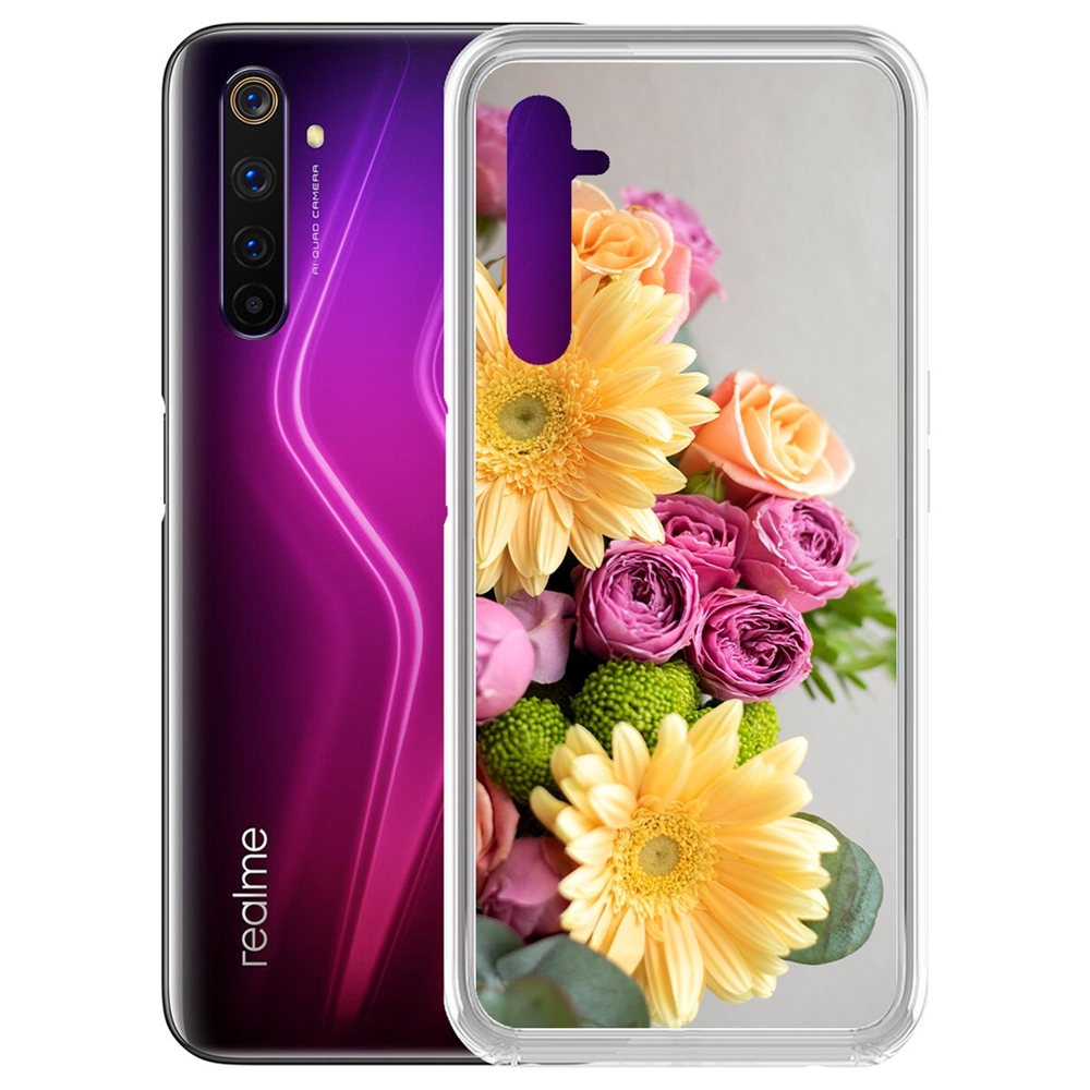 фото Чехол-накладка krutoff clear case букет для realme 6 pro