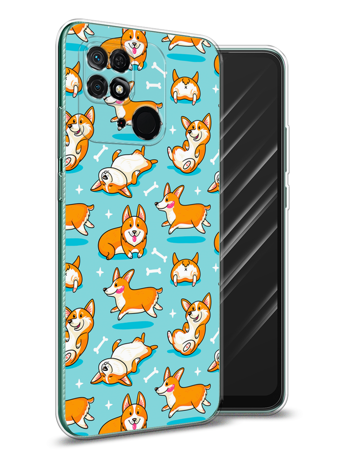 

Чехол Awog на Xiaomi Redmi 10C "Веселые корги", Разноцветный, 313450-2