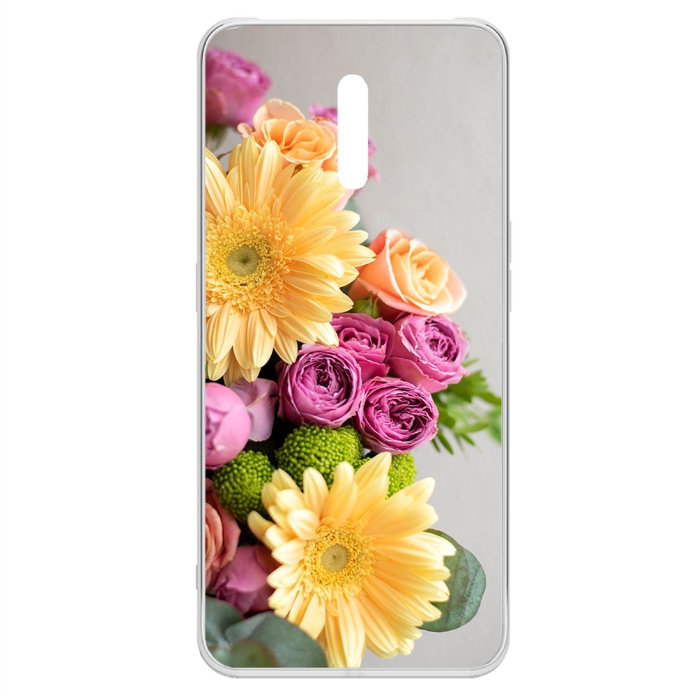 фото Чехол-накладка krutoff clear case букет для oppo reno