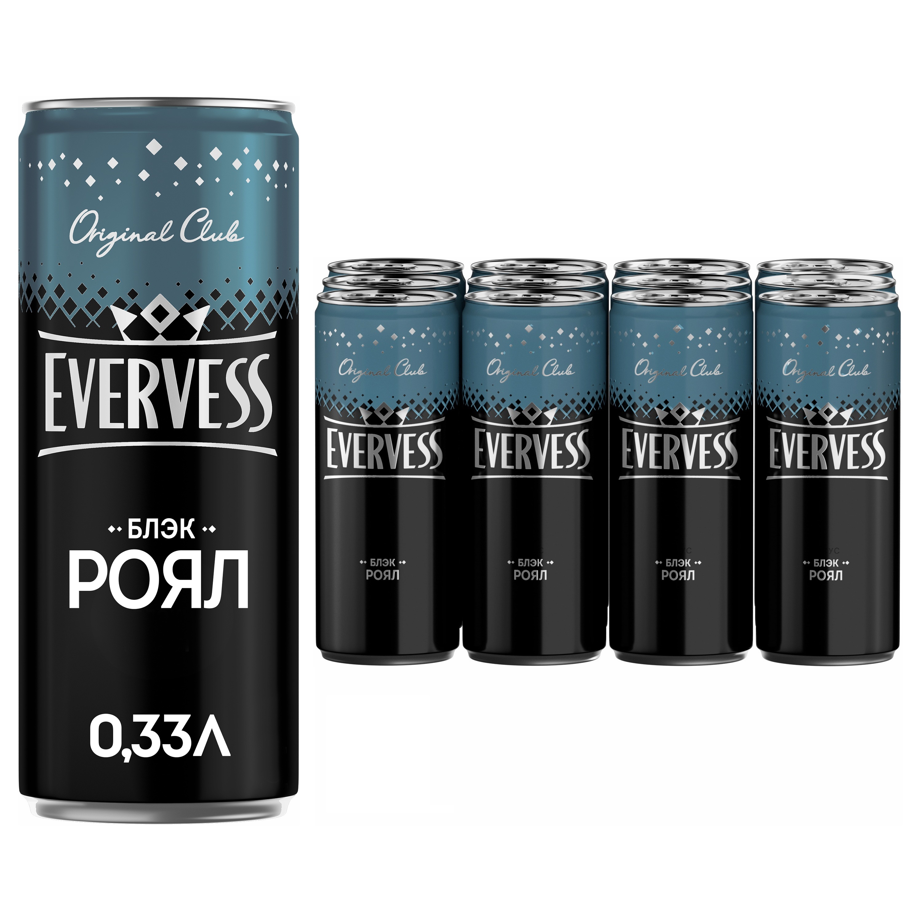 

Напиток газированный Evervess Блэк Роял 0,33 12шт
