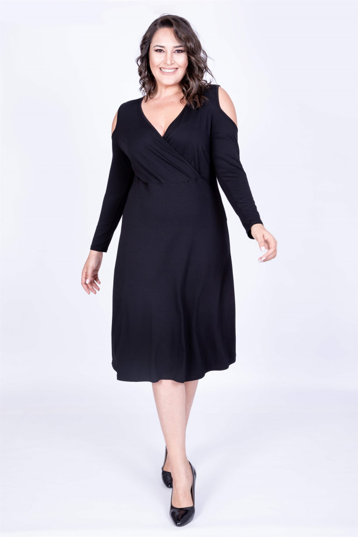 

Платье женское My Line Moda 716 черное 2XL, 716