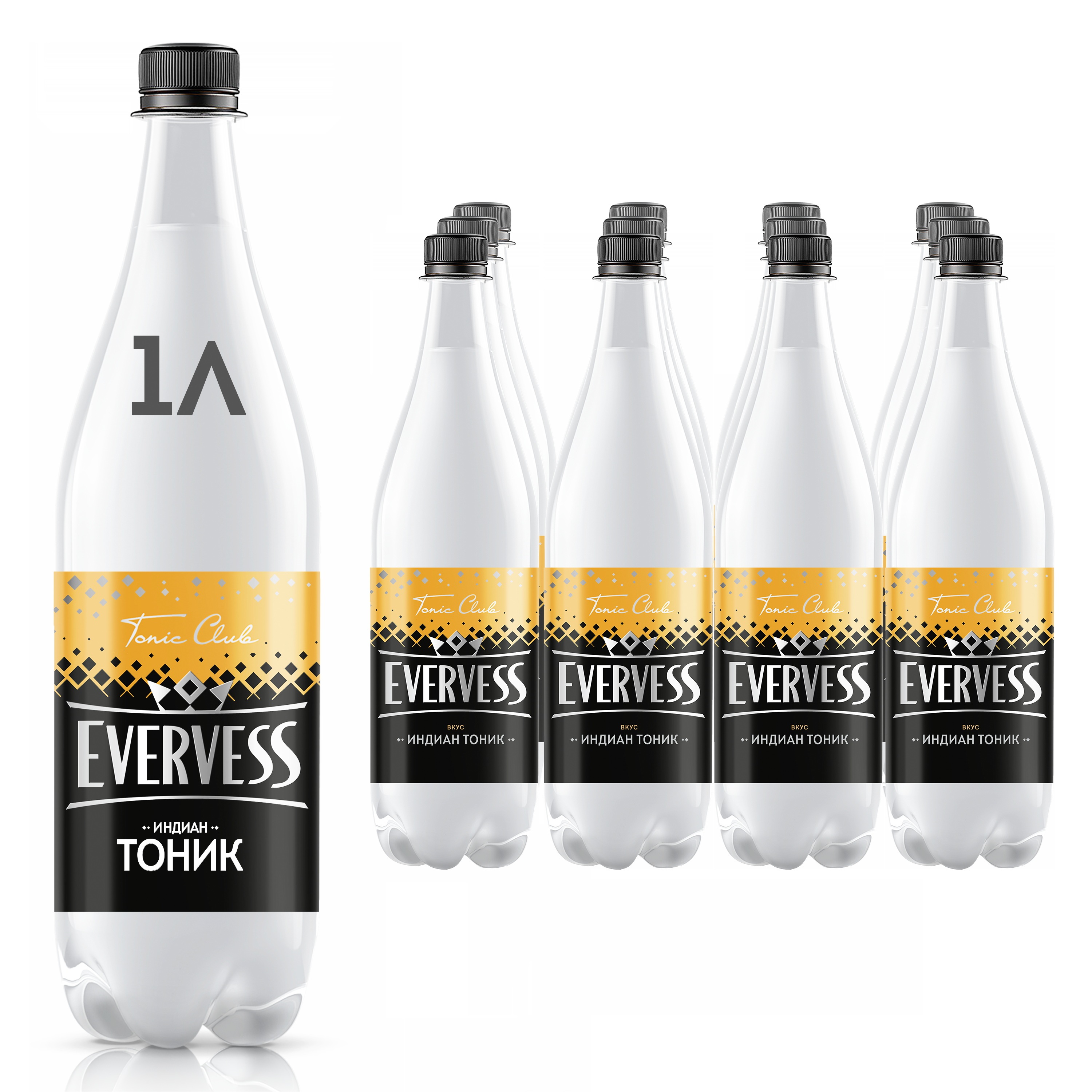 Газированный напиток Evervess Индиан Тоник 1л 12 шт