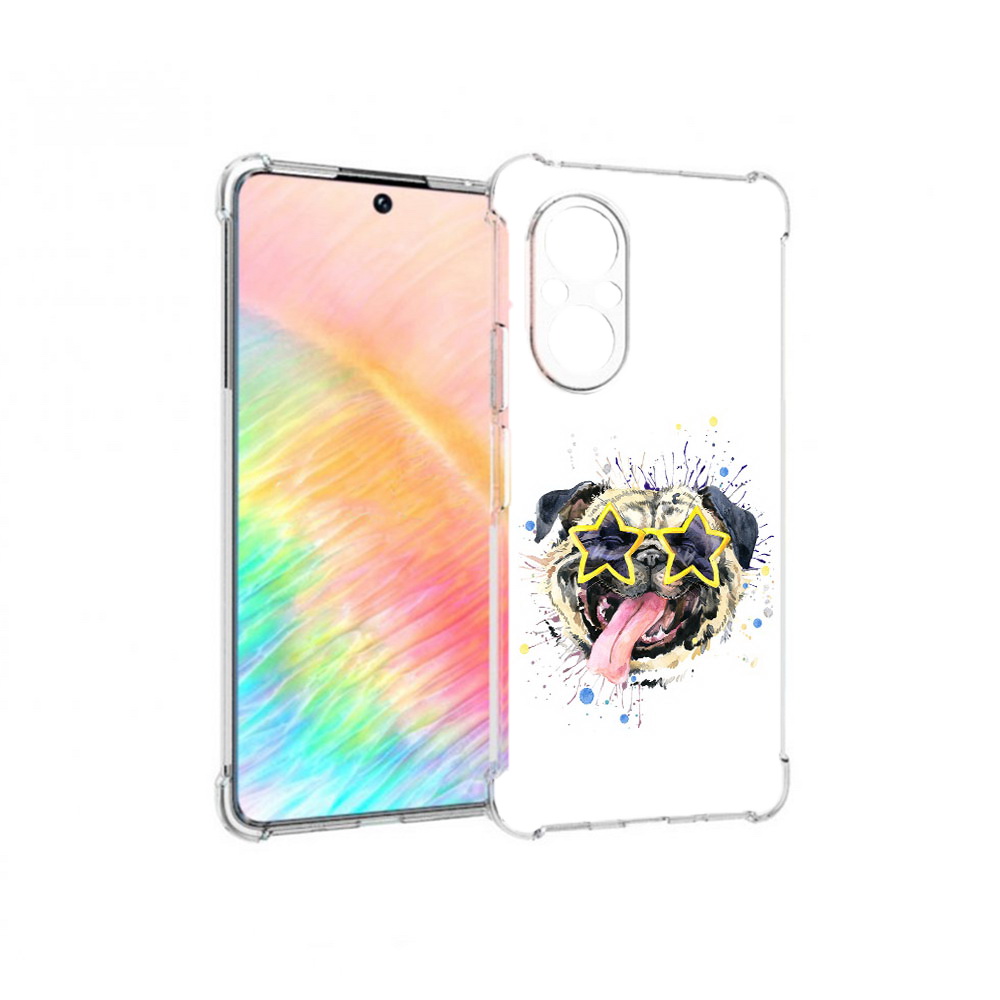 

Чехол MyPads Tocco для Honor 50 SE мопс боксер (PT223907.20.482), Прозрачный, Tocco
