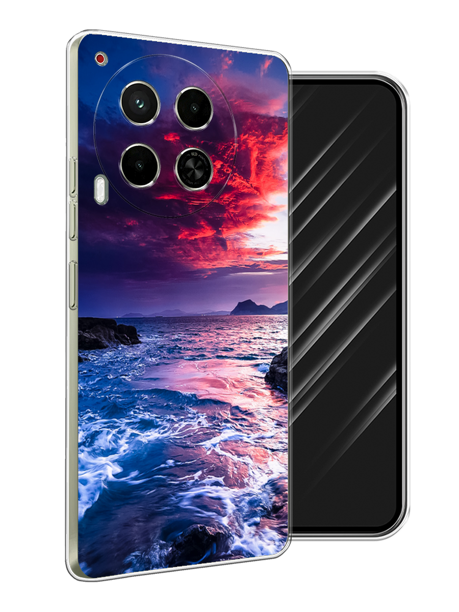 

Чехол Awog на Tecno Camon 30 5G "Волны 1", Розовый;синий, 305550-1
