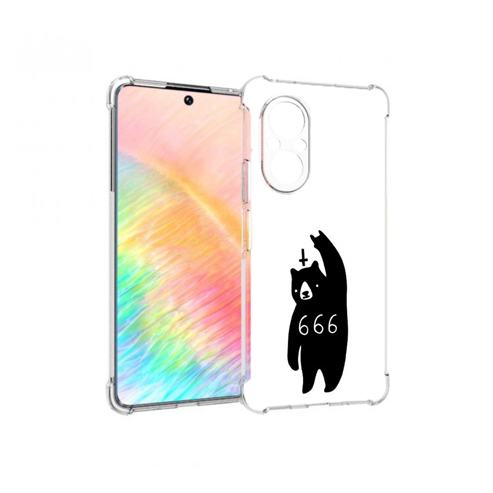 

Чехол MyPads Tocco для Honor 50 SE медведь 666 (PT223907.20.462), Прозрачный, Tocco