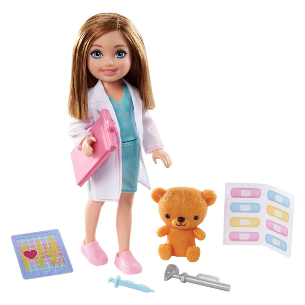 фото Кукла barbie набор карьера челси кукла+аксессуары (доктор) gtn88