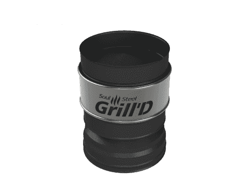 Оголовок-дефлектор К Grill'D EU AISI 304 0,5мм/ЖС 0,5мм (D115/250) черный термост. краска