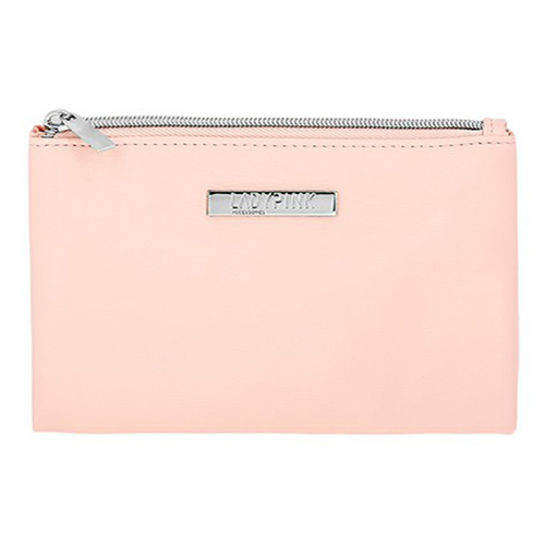 Косметичка LADY PINK Basic Must Have плоская пудровая розовый