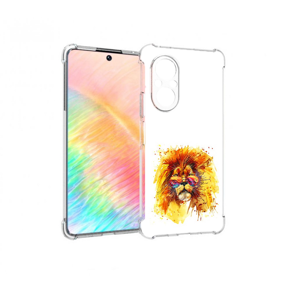 

Чехол MyPads Tocco для Honor 50 SE лев в очках (PT223907.20.436), Прозрачный, Tocco