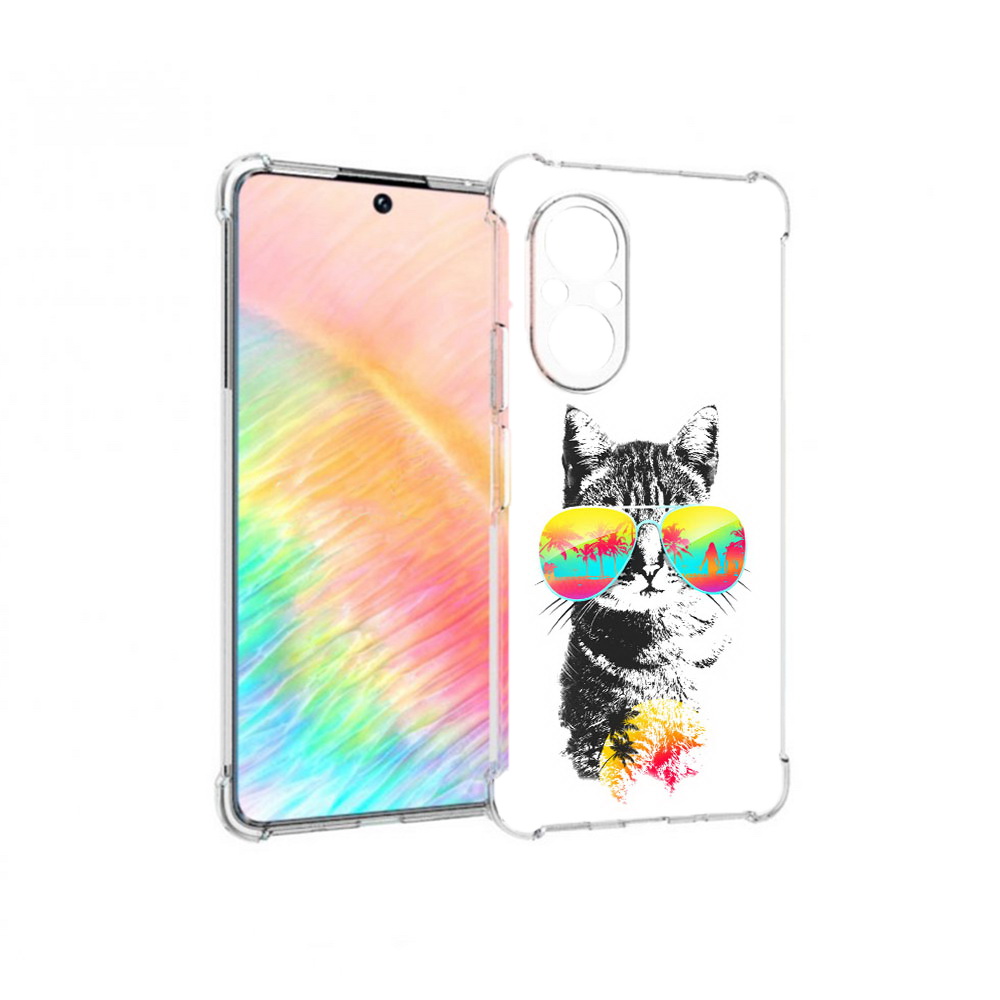 

Чехол MyPads Tocco для Honor 50 SE крутой кот (PT223907.20.425), Прозрачный, Tocco