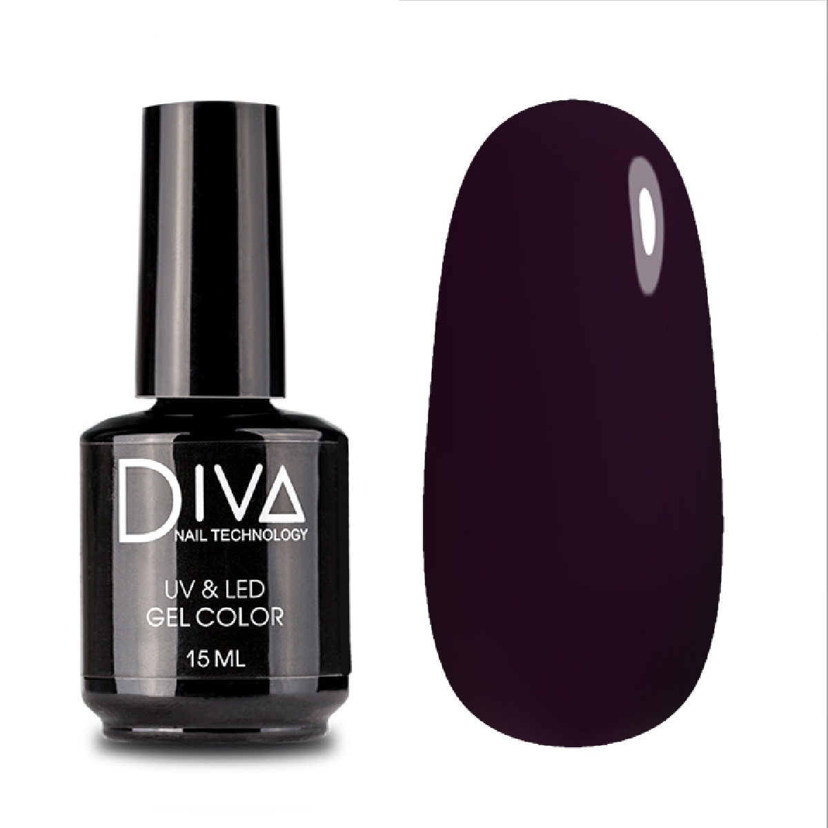 

Гель-лак для ногтей Diva Nail Technology плотный темный насыщенный зеленый 15 мл