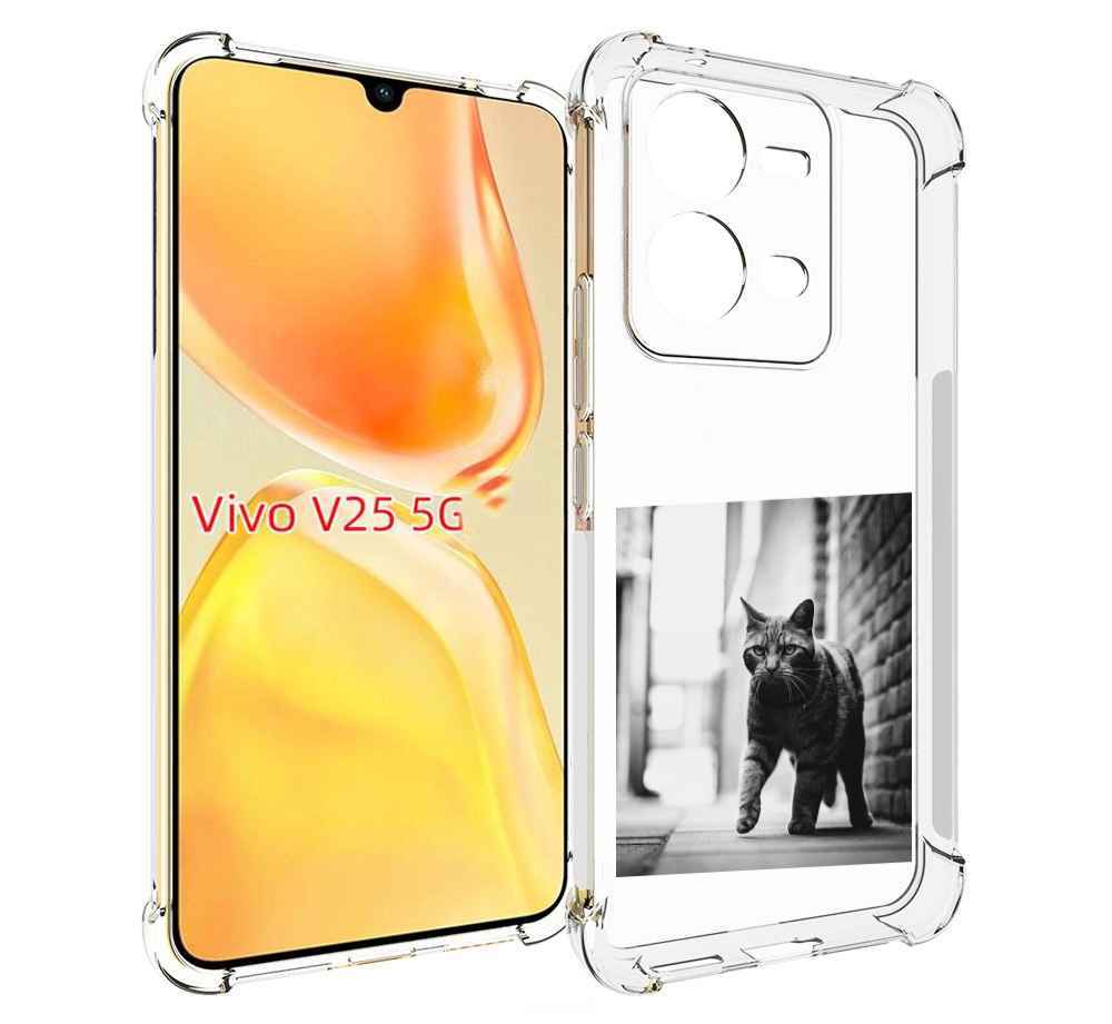 

Чехол MyPads Важный-кот для Vivo V25 5G / V25e, Прозрачный, Tocco