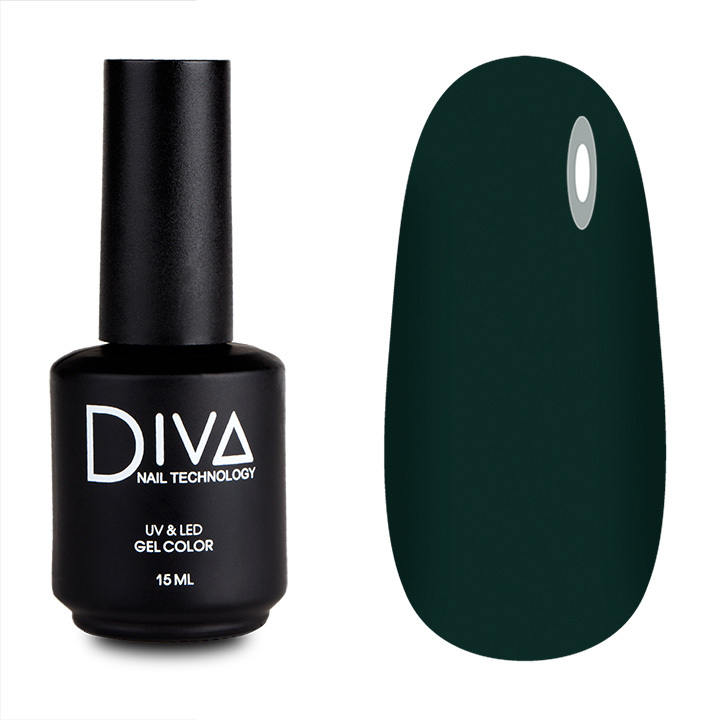 

Гель-лак для ногтей Diva Nail Technology плотный темный насыщенный зеленый 15 мл