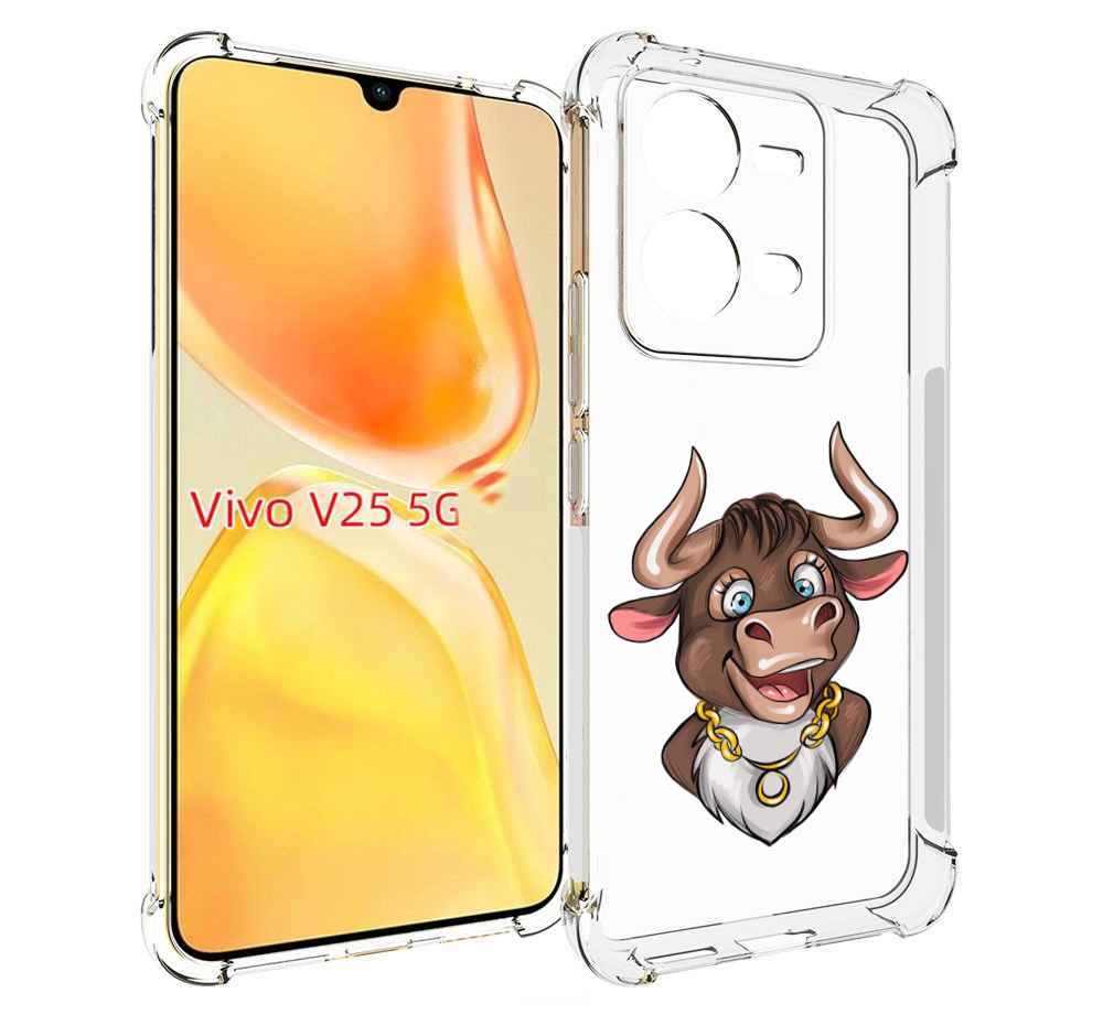

Чехол MyPads Бычок для Vivo V25 5G / V25e, Прозрачный, Tocco