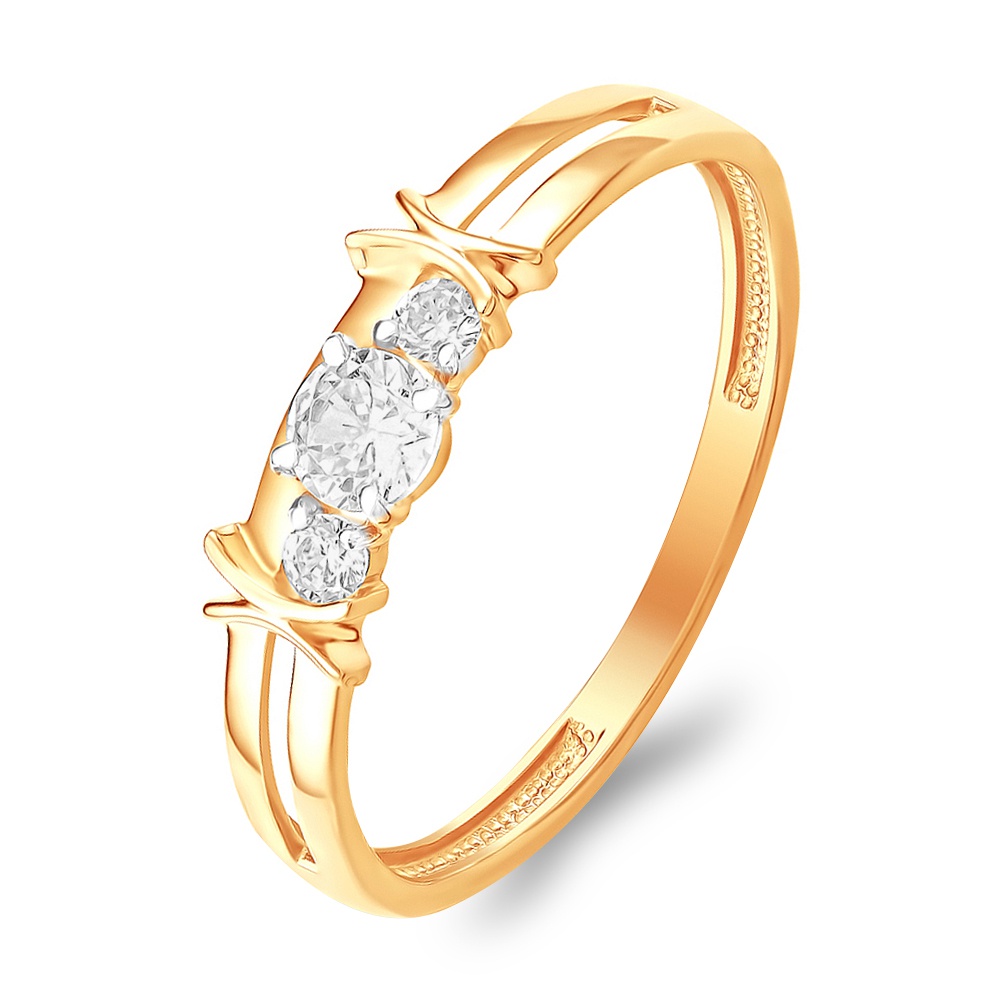 

Кольцо из золота р. , 585Gold 301011768, фианит, 301011768