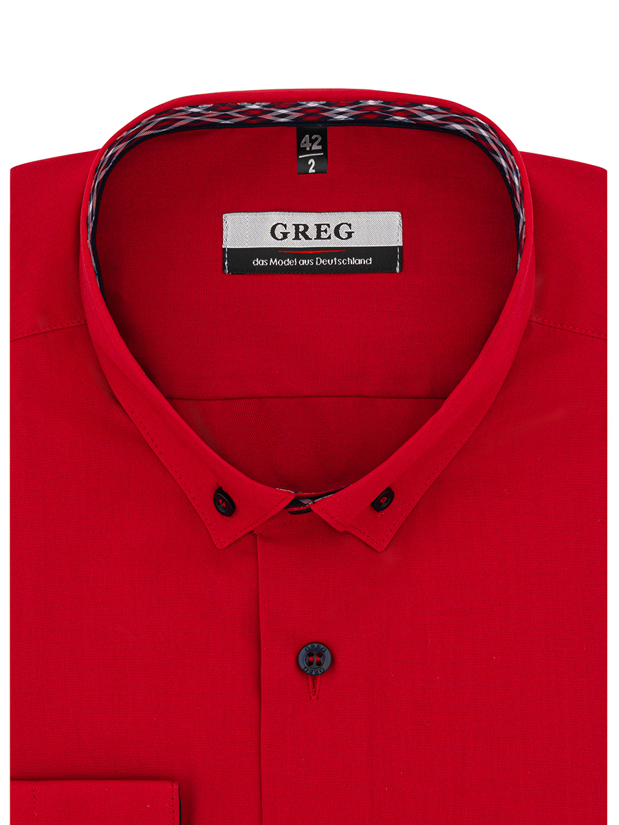 

Рубашка мужская Greg 01-00007807 красная 40, Красный, 01-00007807