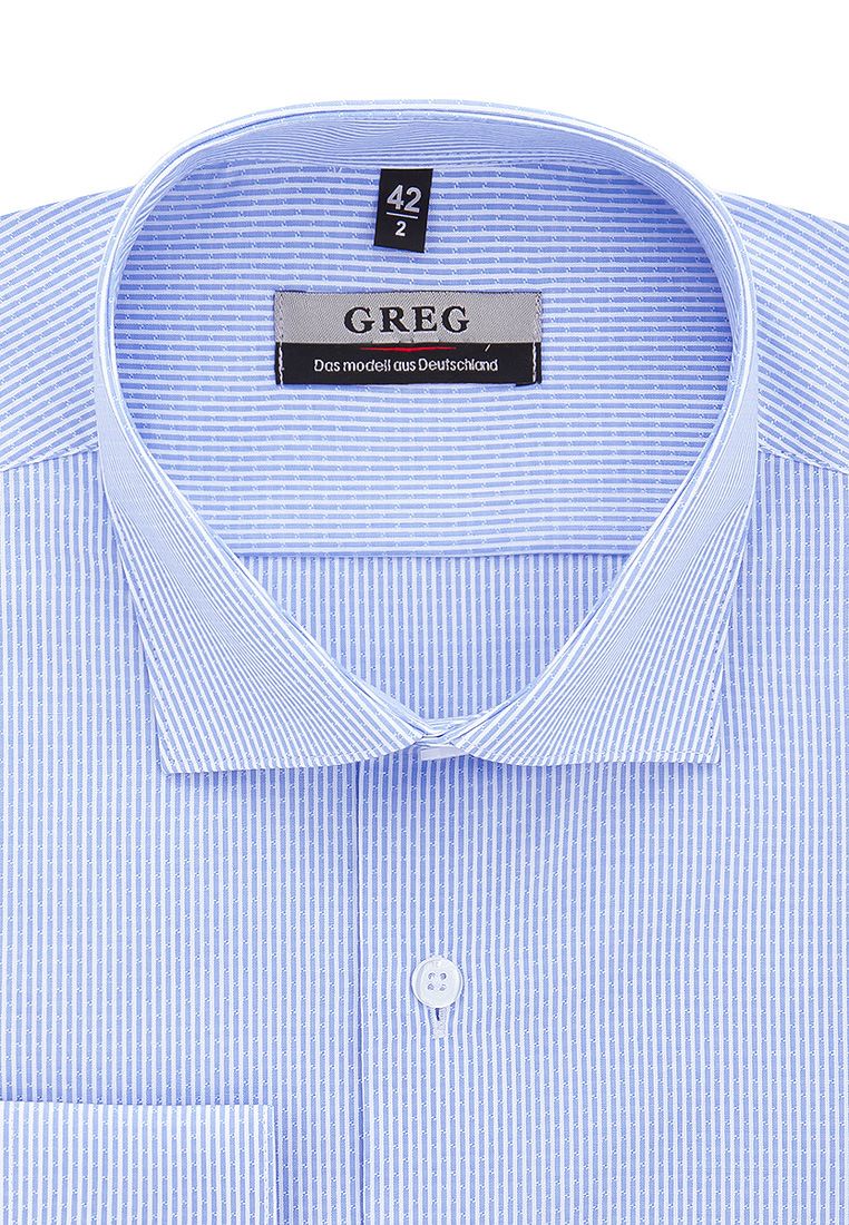 

Рубашка мужская Greg 01-00011362 голубая 39, Голубой, 01-00011362