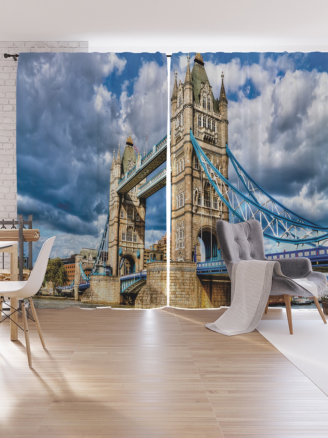 

Шторы под лён JoyArty "Лондонские облака", серия Oxford DeLux, 340х265 см, Лондонские облака