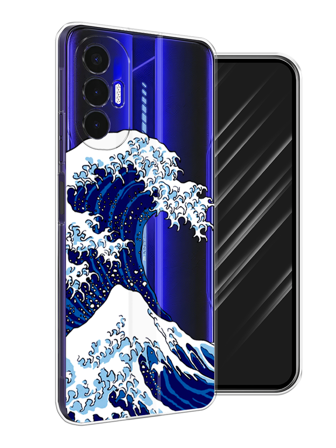 

Чехол Awog на Tecno Pova 3 "Волна в Канагаве", Разноцветный, 301550-4