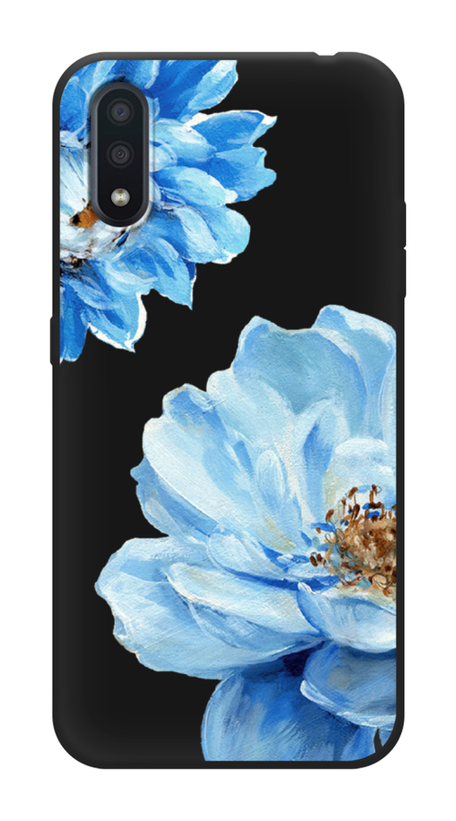 

Чехол Awog на Samsung Galaxy A01 "Голубые клематисы", Разноцветный, 29552-1