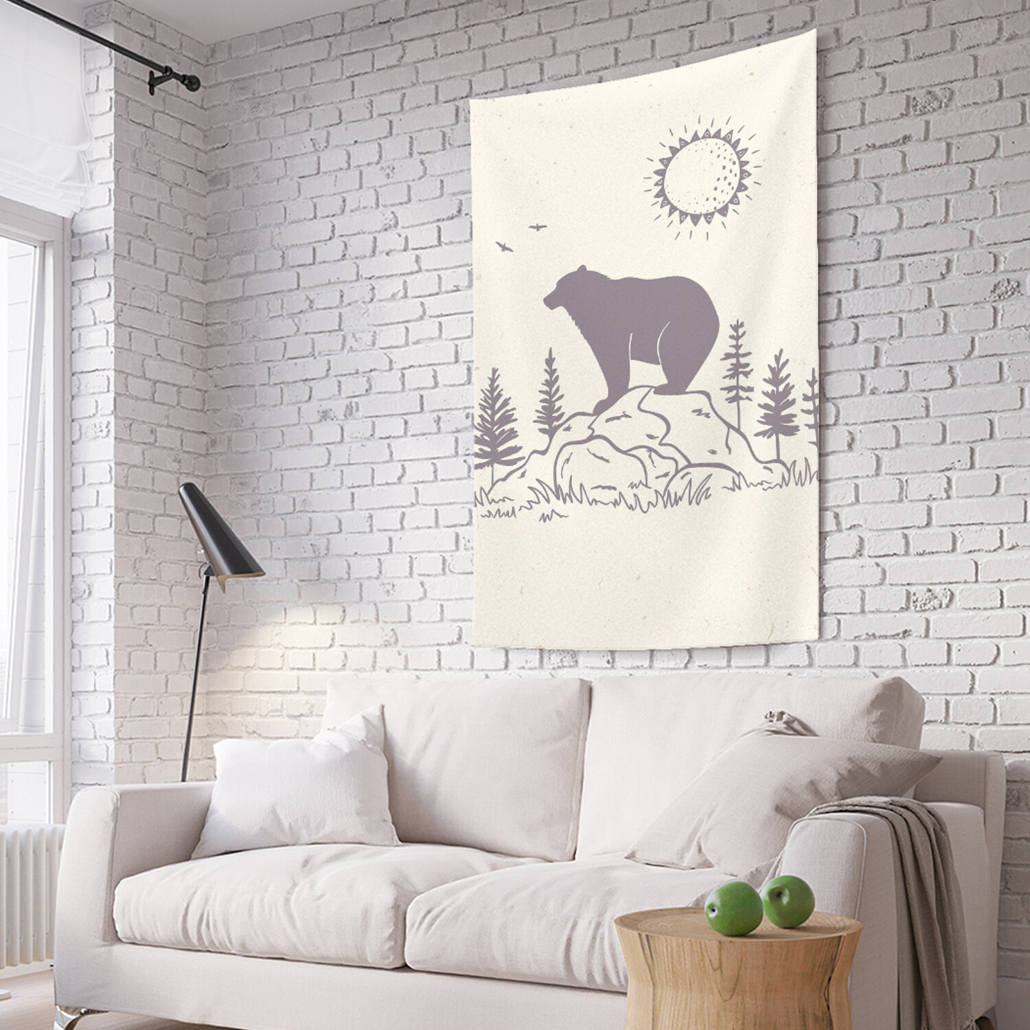 

Вертикальное фотопанно на стену JoyArty Медведь на камне 150x200 см, Медведь на камне