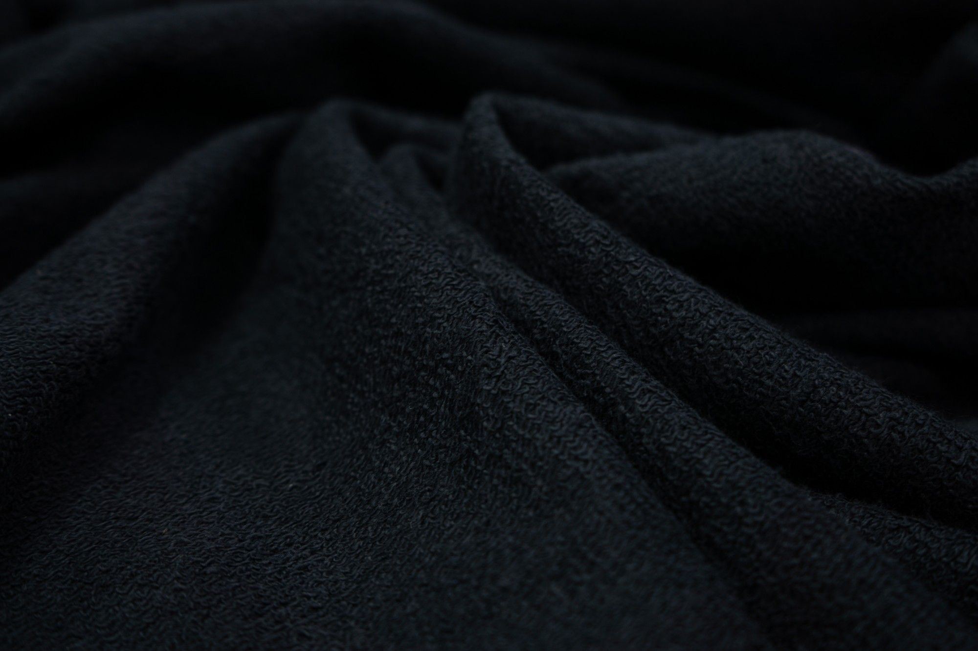 

Ткань UNOFABRIC SS323164 Футер черный хлопок. Ткань для шитья 100x150 см