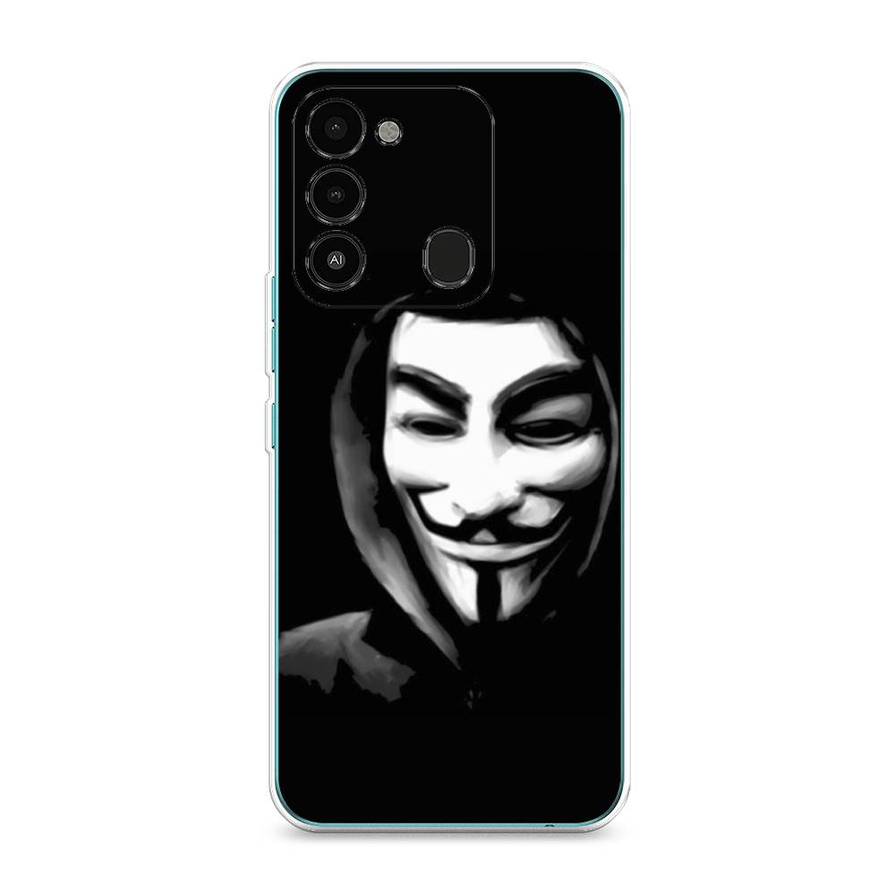 фото Силиконовый чехол "анонимус" на tecno spark go 2022 awog