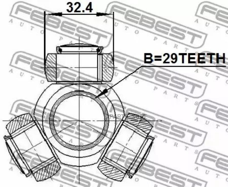 Трипоид MITSUBISHI OUTLANDER CU 2002-2006 0416-CY2 1910₽