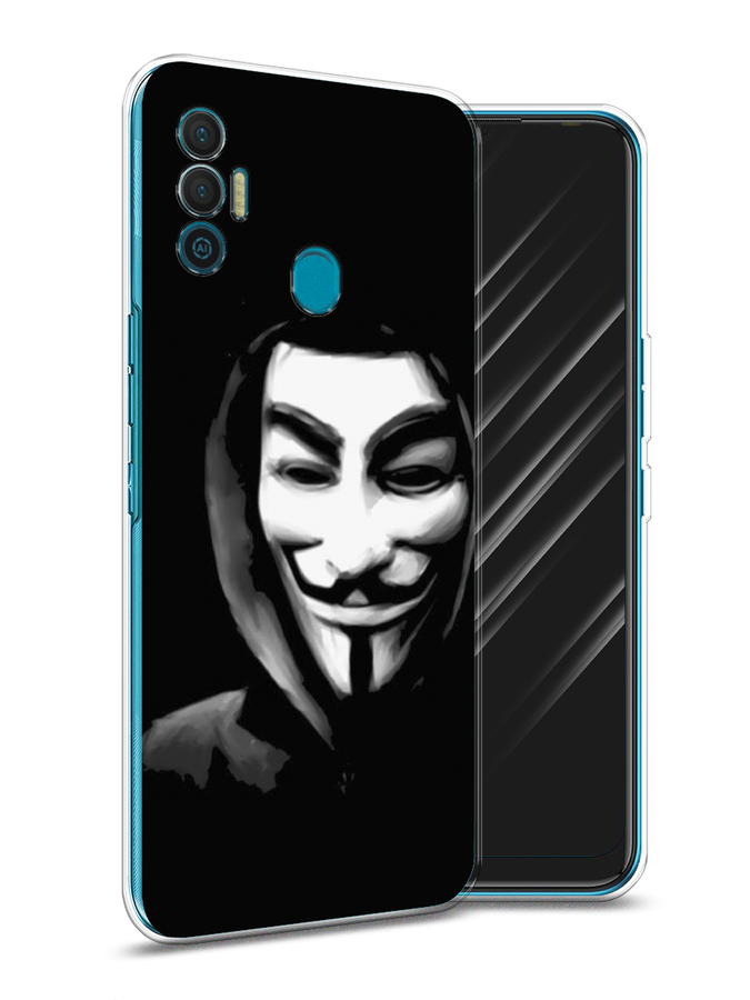 

Чехол Awog на Tecno Spark 7 "Анонимус", Разноцветный, 301050-5
