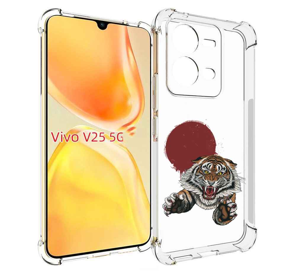 

Чехол MyPads Бросок тигра для Vivo V25 5G / V25e, Прозрачный, Tocco