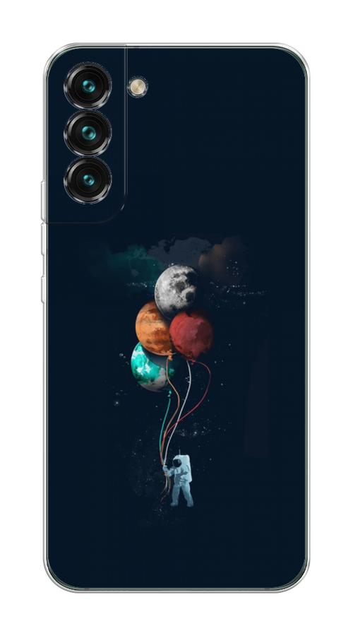 

Чехол на Samsung Galaxy S22 "Космонавт с шариками", Разноцветный, 2103850-4