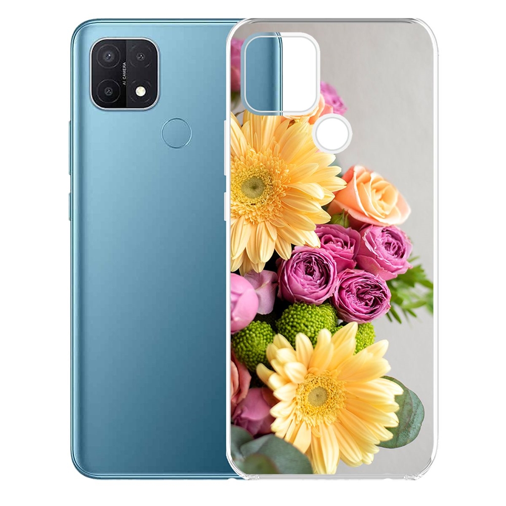 фото Чехол-накладка krutoff clear case букет для oppo a15