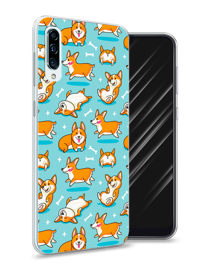 

Чехол Awog на Samsung Galaxy A50 "Веселые корги", Разноцветный, 27750-2